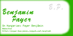 benjamin payer business card